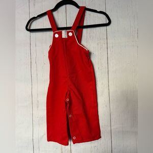 Vintage NWT TG&Y Red corduroy overalls bibs pants. New with tag 24 months